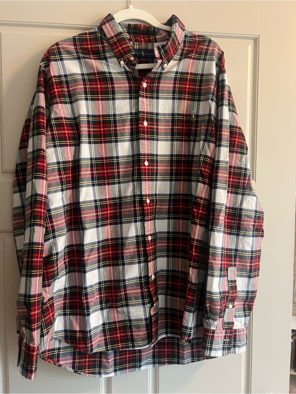 Ralph Lauren Classic Men’s Red Plaid Button-Down Shirt